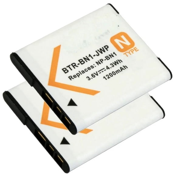 Replacement for Sony DSC-W800 Battery (2-Pack, 1200mAh)