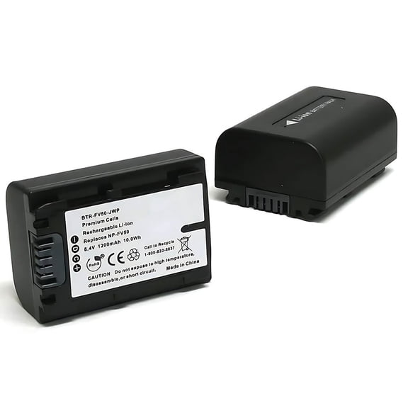 Replacement for Sony FDR-AX100 Battery (2-Pack, 1200mAh)