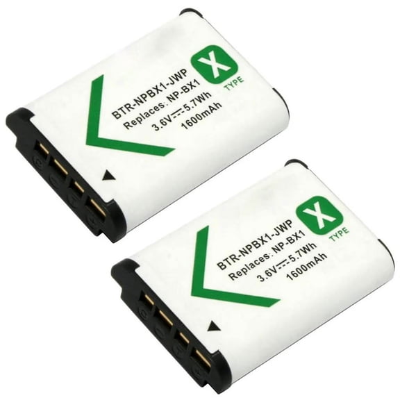 Replacement for Sony NP-BX1/M8 Battery (2-Pack, 1600mAh)