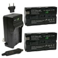 thumbnail image 1 of Replacement for Sony NP-F570 Battery (2-Pack, 2600mAh, L-Series) and Charger with Car Adapter, 1 of 3