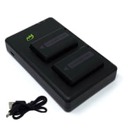 Replacement for Sony NP-FW50 Battery 2-Pack, 1300mAh and Micro USB Dual Charger