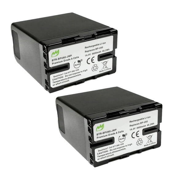 Replacement for Sony PMW-300 Battery (2-Pack, 4600mAh)