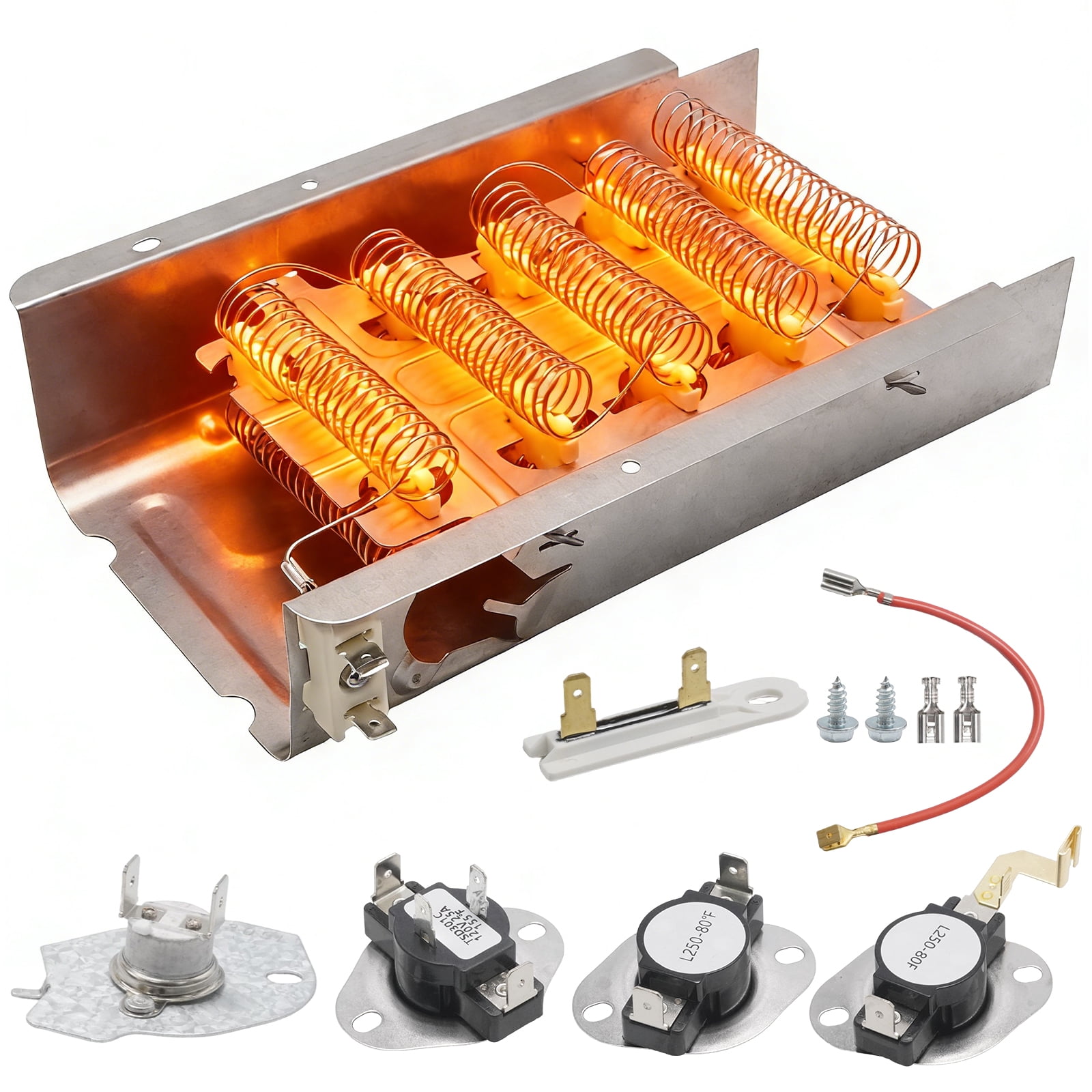 Replacement for Whirlpool Kenmore Maytag Amana, Dryer Heating Element with Thermostat Thermal Fuse, Replacement Parts 279838 279816 3392519