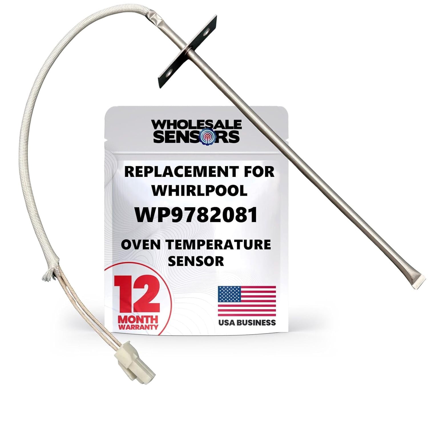 Replacement for Whirlpool WP9782081 Oven Temperature Sensor 12 Month Warranty