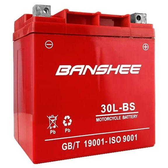 Banshee YTX30L-BS 12 Volts Vehicle Battery, Group Size YTX30L-BS, 500 CCA for Motorcycle, POLARIS