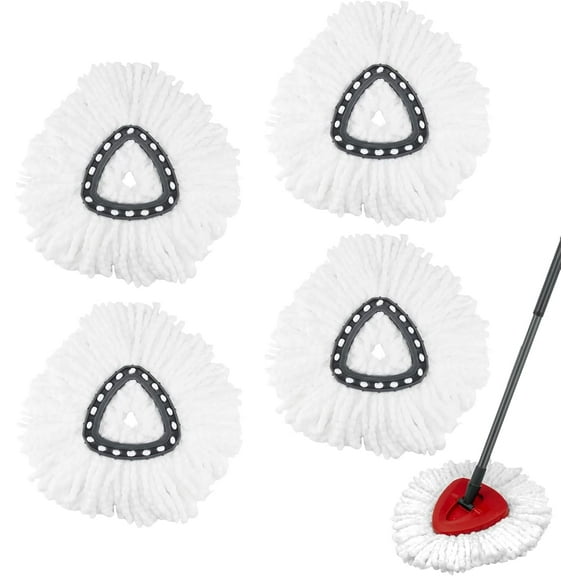 Replacement heads for Vileda Mop, White Replacement parts for Vileda Turbo Mop, Mop heads for Vileda Mop