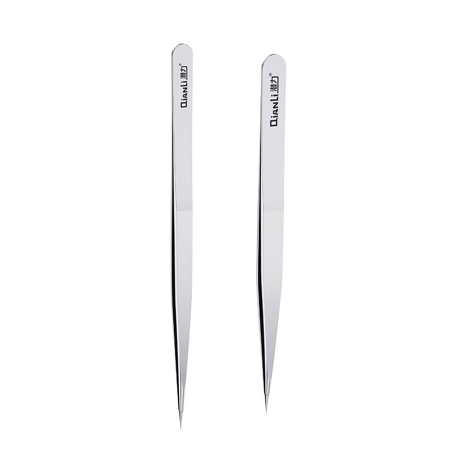 Replacement iNeeZy Handmade Non-Magnetic Stainless Tweezers (Silver - Wide) (Qianli)