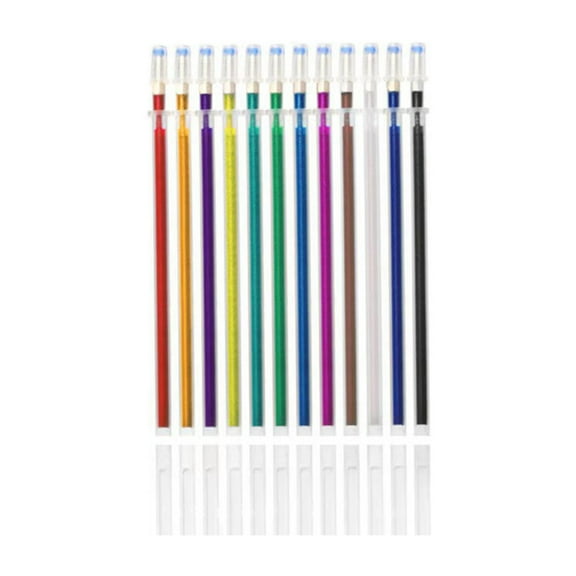 Replacement pen core set for writing and drawing, 12 pieces, refills in mixed series for ink art projects and crafts, durable plastic cores for easy replacement