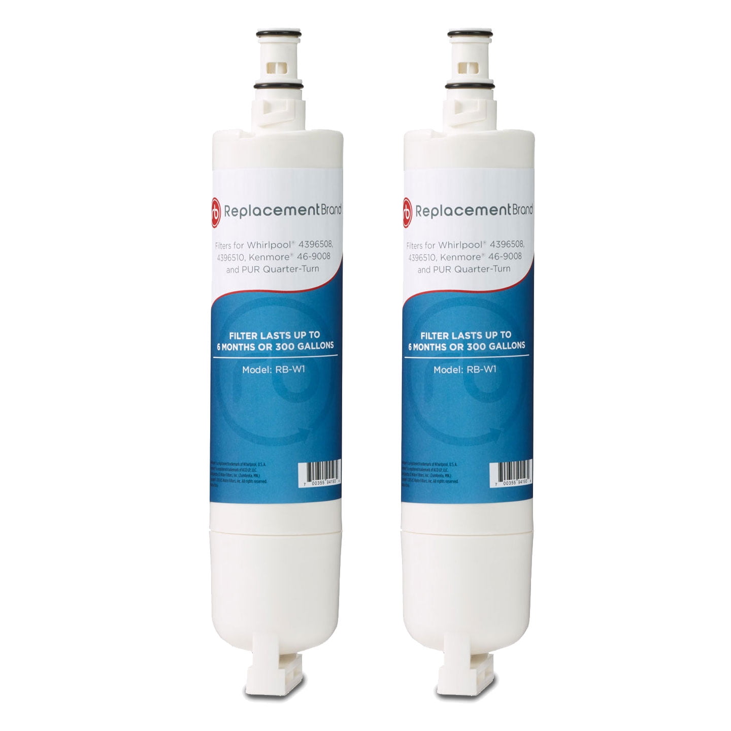 ReplacementBrand 2-Pack Refrigerator Water Filter for Whirlpool and Kenmore