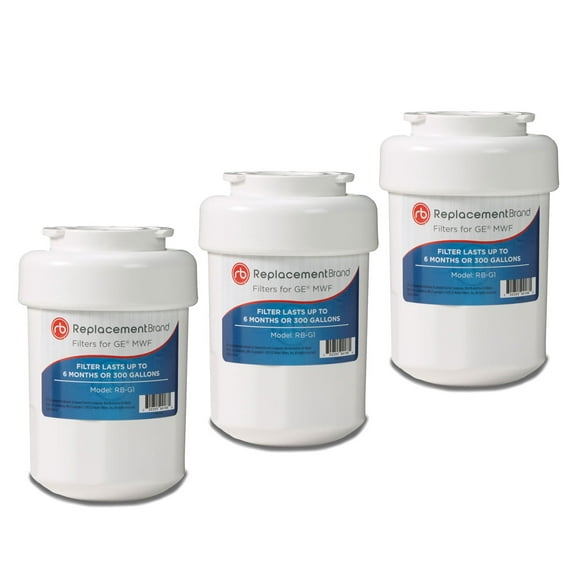 ReplacementBrand MWF Comparable Replacement for GE MWF SmartWater Refrigerator Water Filter 3 Pack