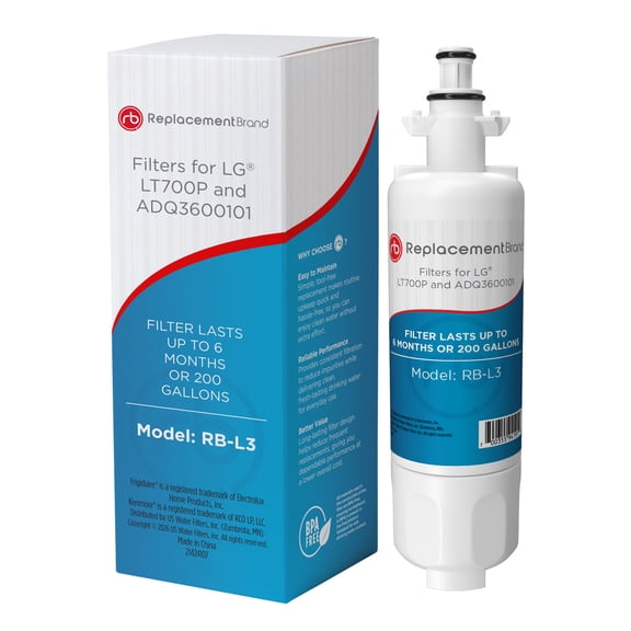 ReplacementBrand Refrigerator Water Filter Replacement for LG LT700P, 46-9690, ADQ36006101 Fridge Filter