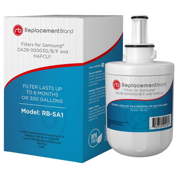 ReplacementBrand Refrigerator Water Filter Compatible with Samsung DA29-00003G, Aqua-Pure Plus, DA29-00003F, DA29-00003B, DA29-00003A, HAFCU1