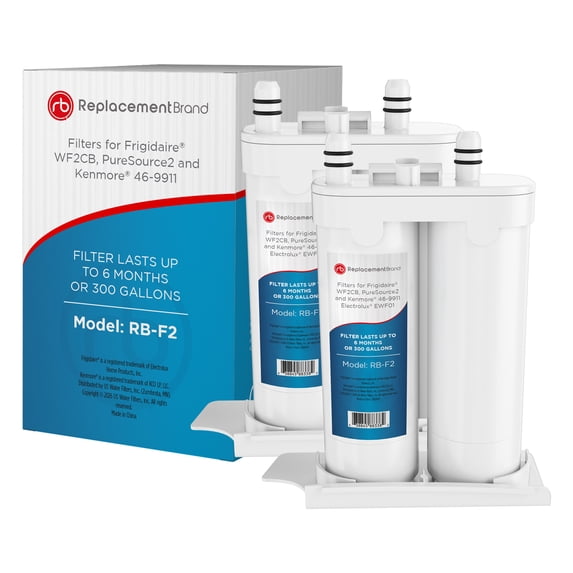 ReplacementBrand WF2CB Comparable Replacement for Frigidaire WF2CB PureSource2 46-9911 Refrigerator Water Filter 2 Pack
