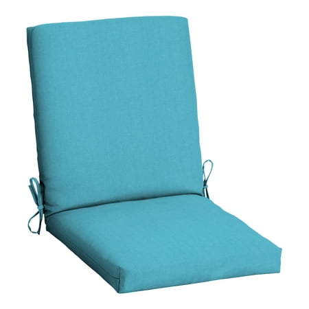 Mainstays 37"L x 19.5"W Aqua Blue 1 Piece Rectangle Outdoor Chair Cushion