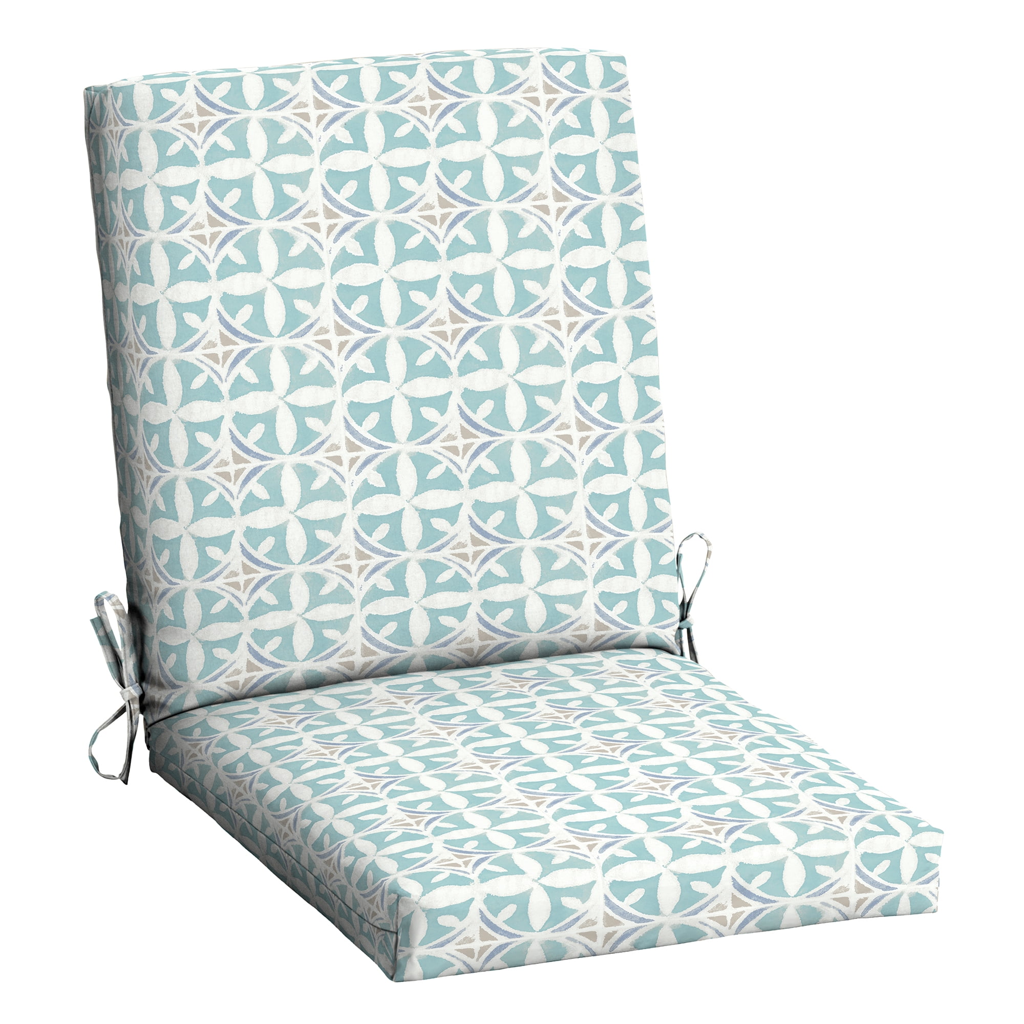 Mainstays 37"L x 19.5"W Sand Dollar Geo 1 Piece Rectangle Outdoor Chair Cushion