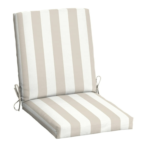 Mainstays 37"L x 19.5"W Tan Cabana Stripe 1 Piece Rectangle Outdoor Chair Cushion