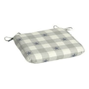 Mainstays 15.5"D x 17"W Tan Texas Gingham Rectangle Outdoor Seat Pad (1 Pack)