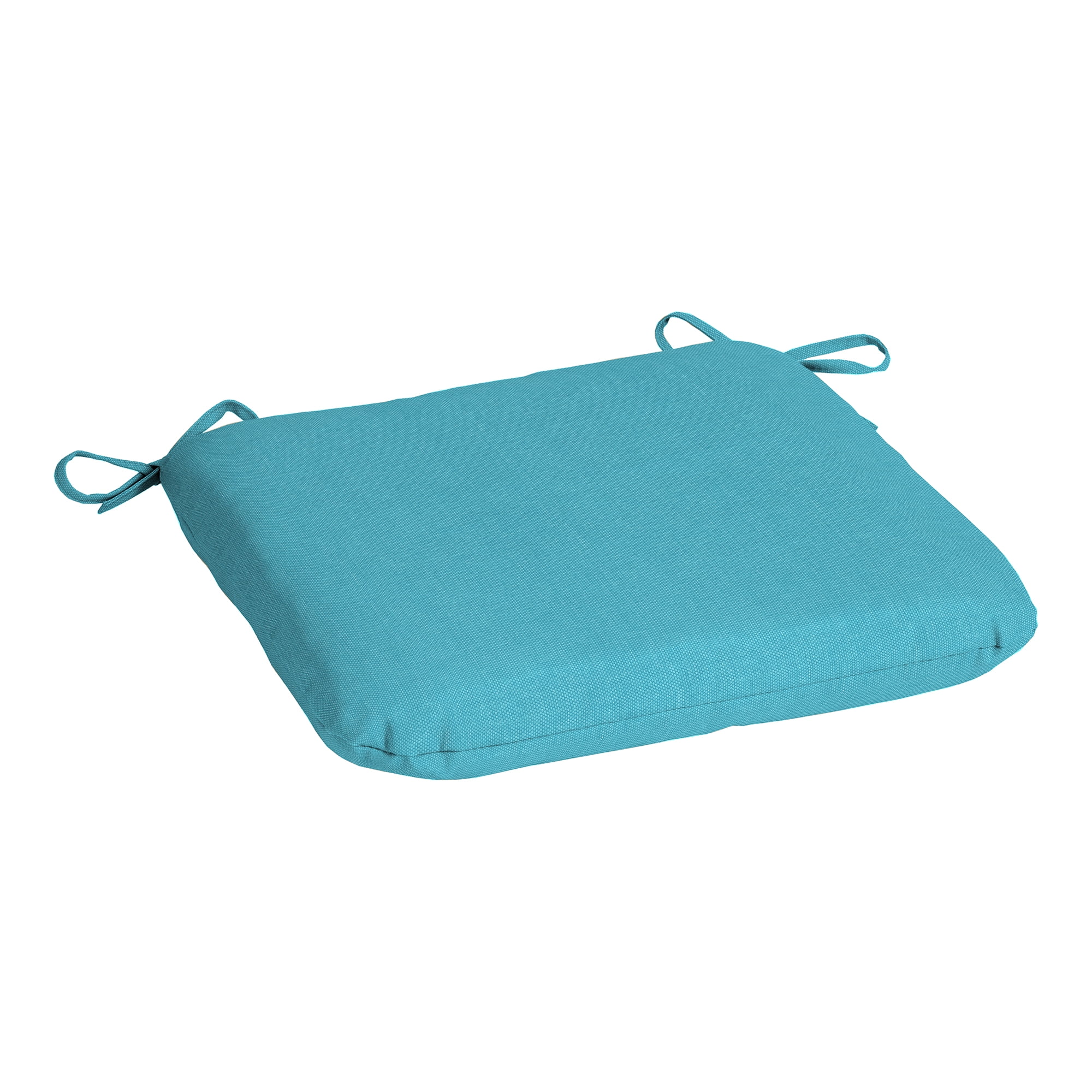 Mainstays 15.5"D x 17"W Aqua Blue Rectangle Outdoor Seat Pad (1 Pack)