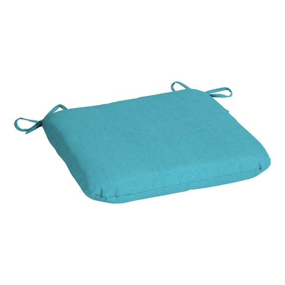 Mainstays 15.5"D x 17"W Aqua Blue Rectangle Outdoor Seat Pad (1 Pack)