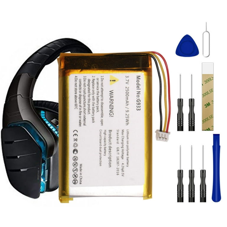 Replacemetn Battery 533-000132 For Logitech G533 Wireless Headset
