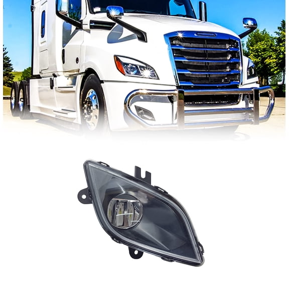 Torque Passenger Right Side LED Fog Light Lamp Replacement for 2018 2019 2020 2021 2022 Freightliner Cascadia semi Trucks [Included All Bulbs] Assembly DOT SAE Approved RH (TR437-R)