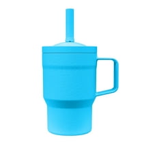 Replay Mini Tumbler Plastic Straw Cup, 10 oz, Blue