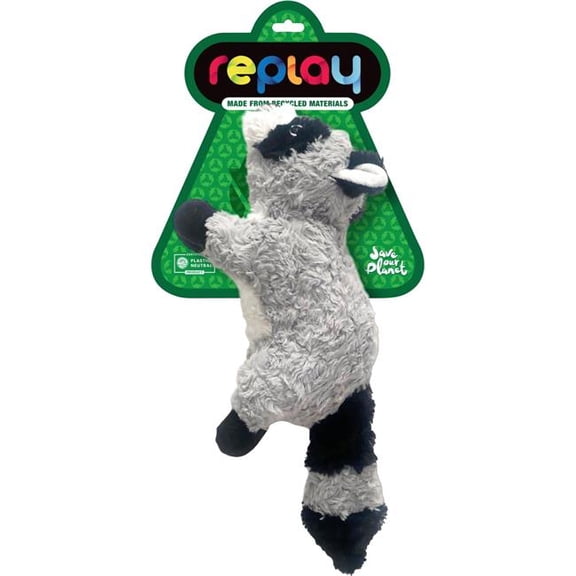Replay 1452 Recycled Raccoon Plush Dog Toys