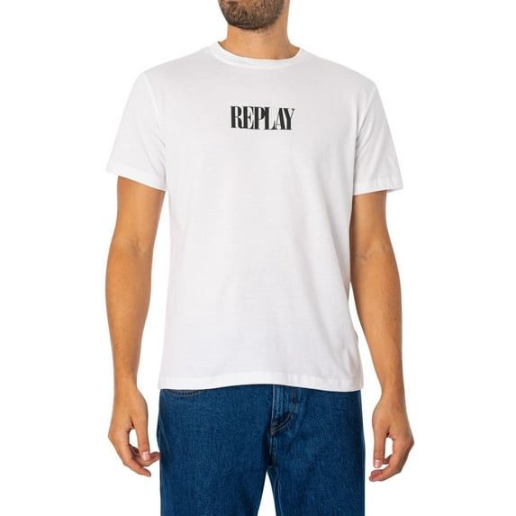 Replay Back Graphic T-Shirt, White
