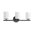 thumbnail image 1 of Replay Collection Three-Light Black Etched Glass Modern Bath Vanity Light, 1 of 8