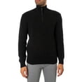 thumbnail image 1 of Replay Half Zip Ribbed Knit, Black, 1 of 5