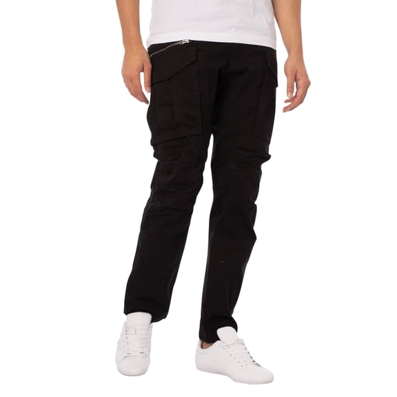 Replay Logo Cargo Trousers, Black