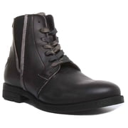 Replay NewKirk Men's Side Zip Lace Up Chelsea Boots In Stone Size 7