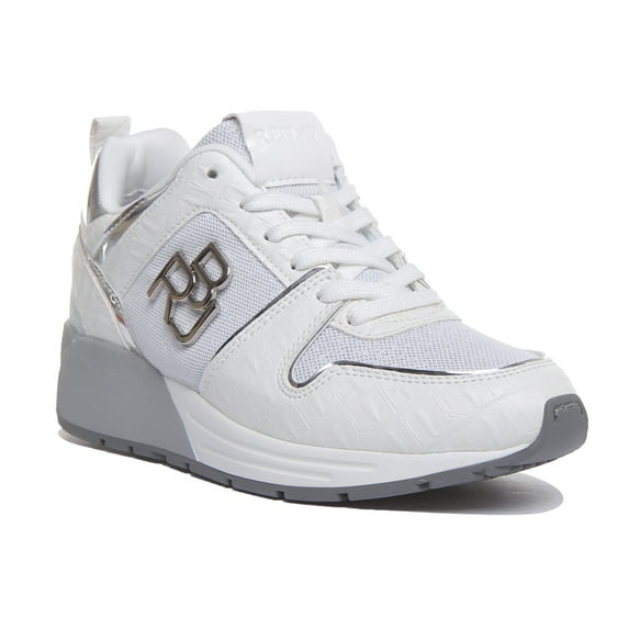 Replay Wyatt Women's Lace Up Wedge Sole Sneakers In White Size 5.5