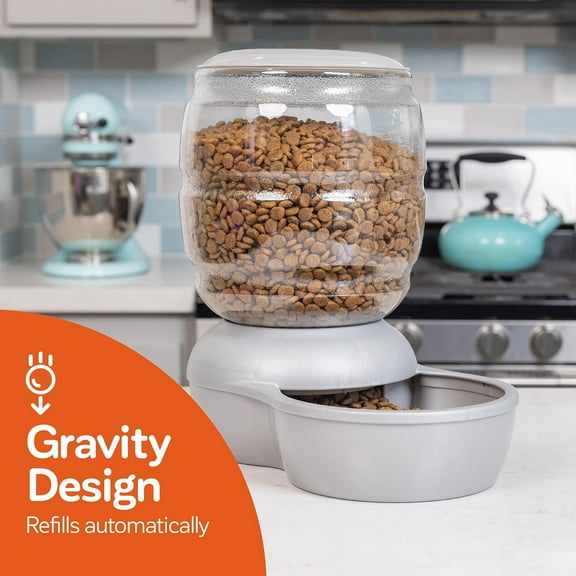 Replendish Feeder Automatic  and Dog Feeder,  Peacock Blue, 10 LB, Made in USA