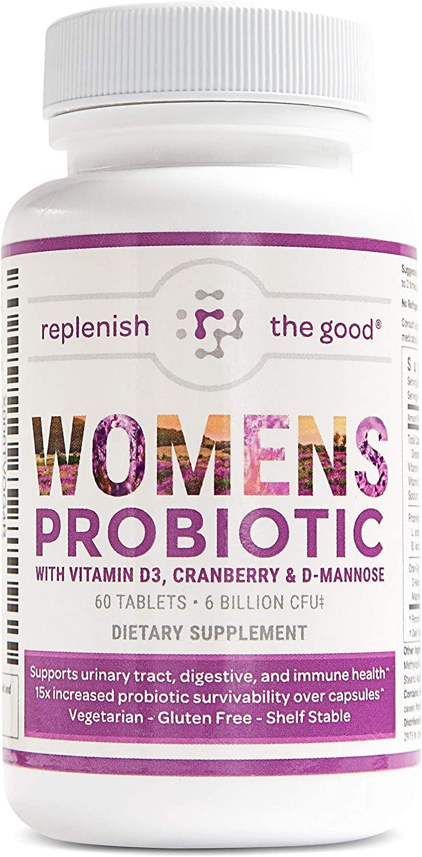 Replenish the Good Women's Probiotic , Vegan Supplement w/Vitamin D3