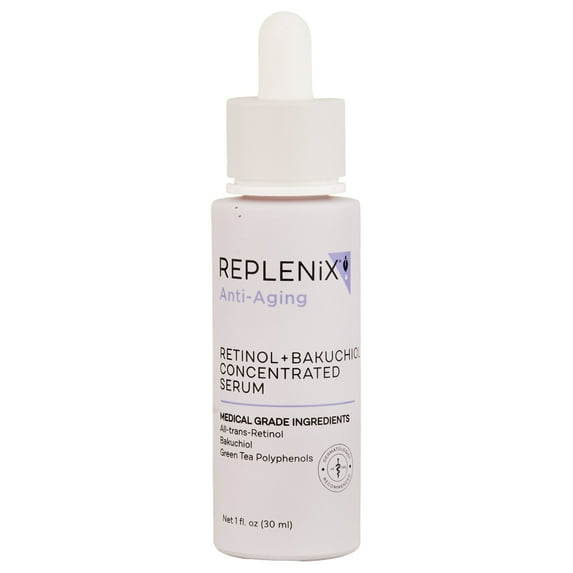 Replenix Anti-Aging, Retinol + Bakuchiol Concentrated Serum, 1 fl oz (30 ml)