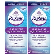 Replens Long Lasting Vaginal Moisturizer, 14 Ct, 1.23 Oz, 2 Pack