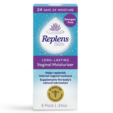 Replens Long-Lasting Vaginal Moisturizer Gel with Single-Use Applicator, 8 Count