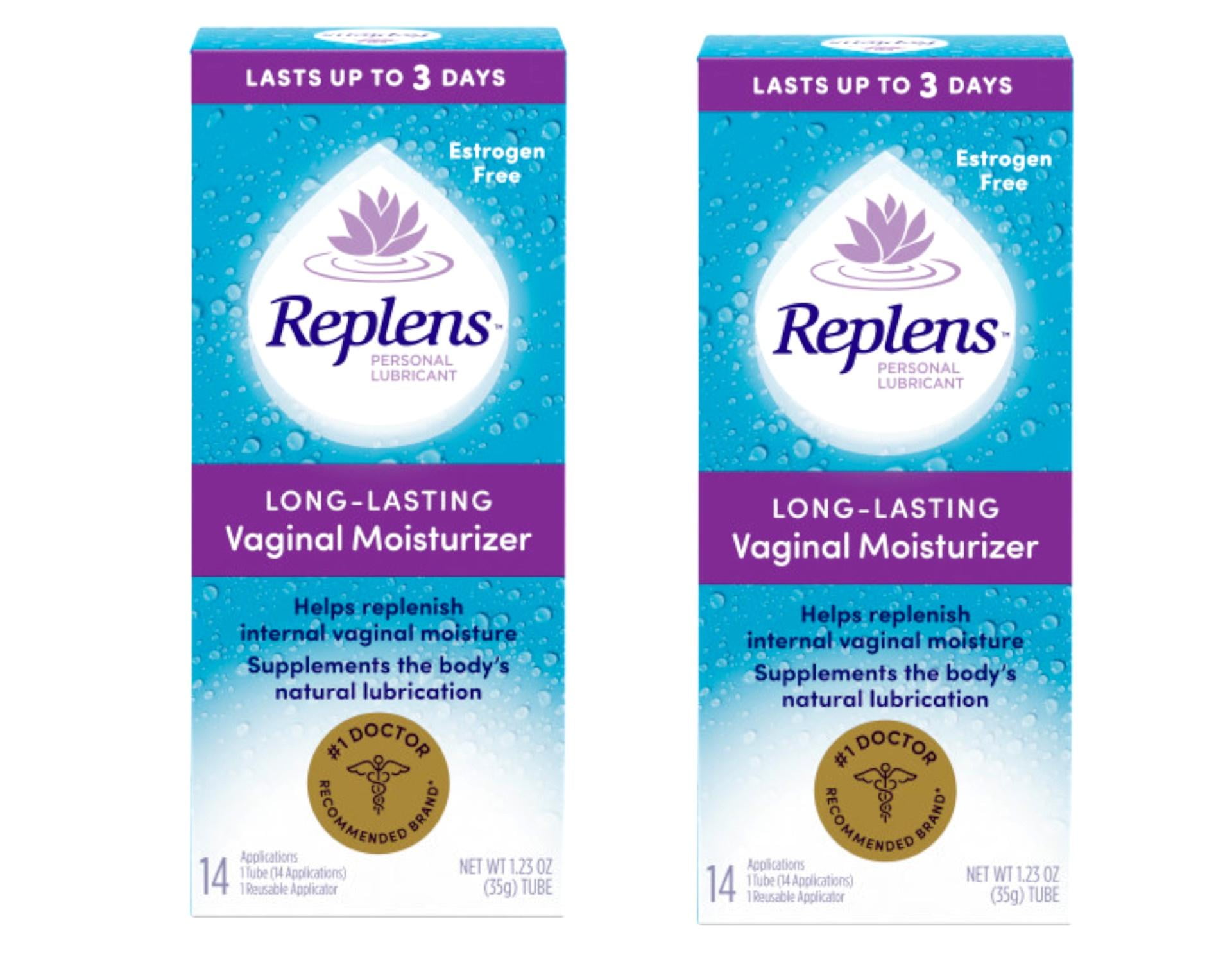 Replens Long-Lasting Vaginal Moisturizer with Reusable Applicator, 14 Count (Pack of 2)