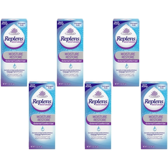 Replens Moisture Restore External Comfort Gel 1.5 oz (Pack of 6)