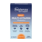 Replenza GLP-1 Support, Multivitamin Probiotic, 22 Essential Nutrients, Promotes Gut Health and Cellular Energy, 60 Tablets