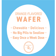 Replesta Cholecalciferol Vitamin D Deficiency Chewable Wafers, Orange, 4 ct