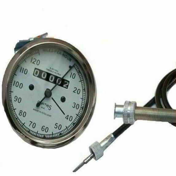 Replica Smiths Speedo White 0- 20 Mph+54" Cable For Royal Enfield BSA Bullet