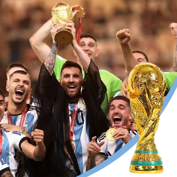 Replica World Cup Trophy Premium Gold Finish Soccer Collectible for Fans, Home Décor, and Sports Enthusiasts 13cm