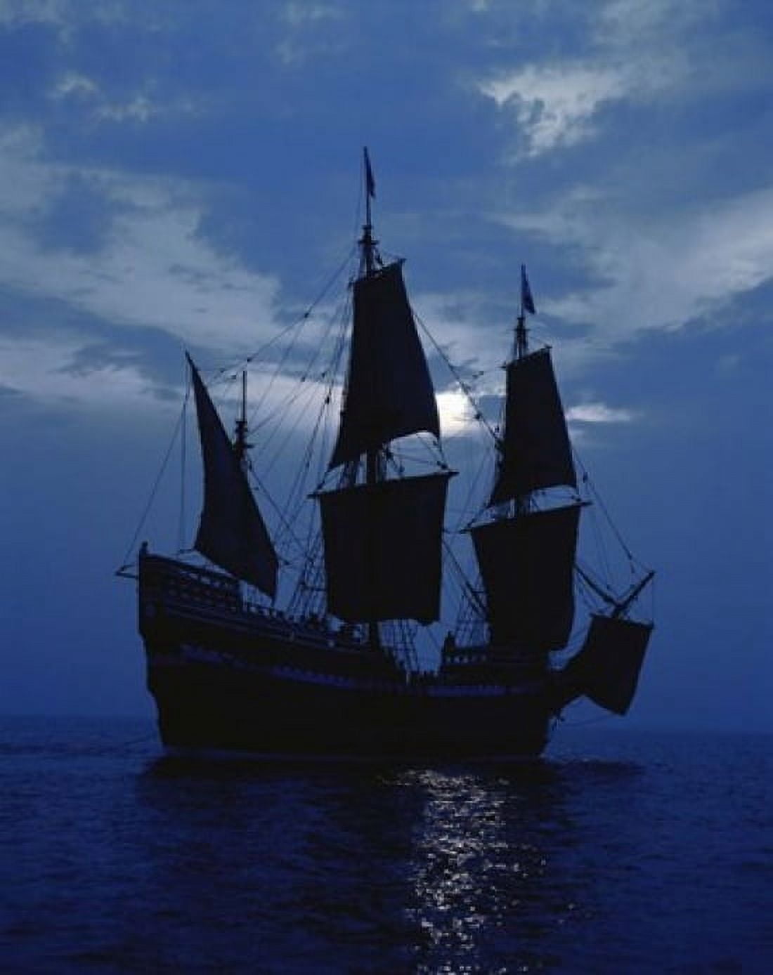 Replica of Mayflower II Canvas Art - Panoramic Images (12 x 16)