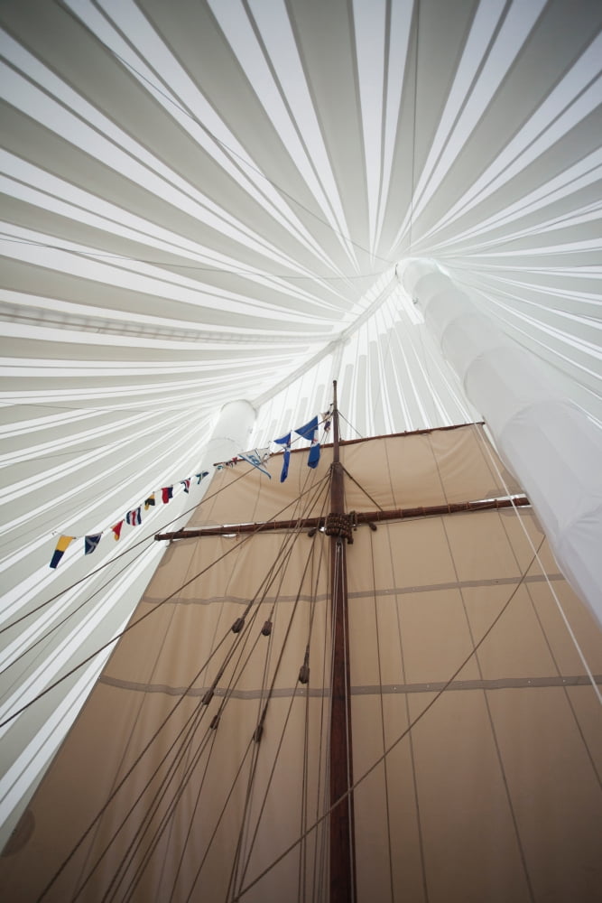 Replica of Viking ship Heritage Hjemkomst Interpretive Center Moorhead Clay County Minnesota USA Canvas Art - Panoramic Images (18 x 24)