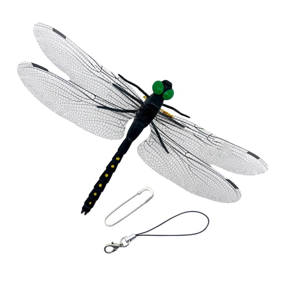 Replio 3.54in Realistic Dragonfly Clips,Dragonfly Pendants,Dragonfly-Shaped Insect Repellent Clips.Can Be Hung on Backpacks,Suitable for Patio,Garden Decor.