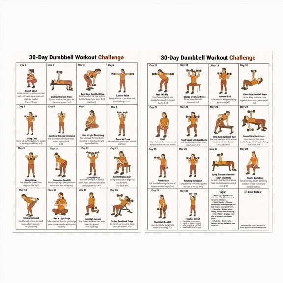 Replio 30-Day Chair Yoga Fitness Plan, Yoga Exercise Chart Poster, Suitable for Beginners, Living Room or Home Gym Wall Decoration.