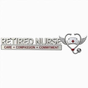 Replio 3d Retired Nurse Car Emblem with Symbols of Care, Compassion, and Dedication; Nurse Badge; Car Sticker; Retirement Badge Sticker; Heart-Shaped Stethoscope Design; Retirement Gift.