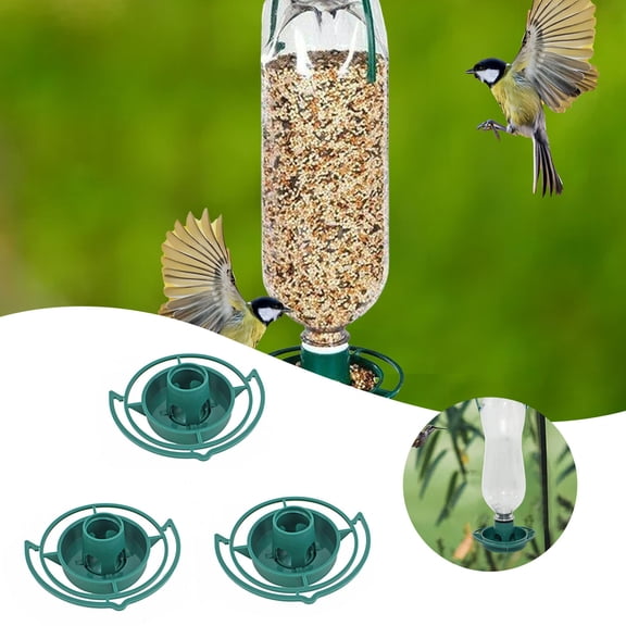 Replio 3pcs Garden Outdoor Bird Feeder Hanging Plastic Bird Feeder Bottle Bird Feeder Gifts